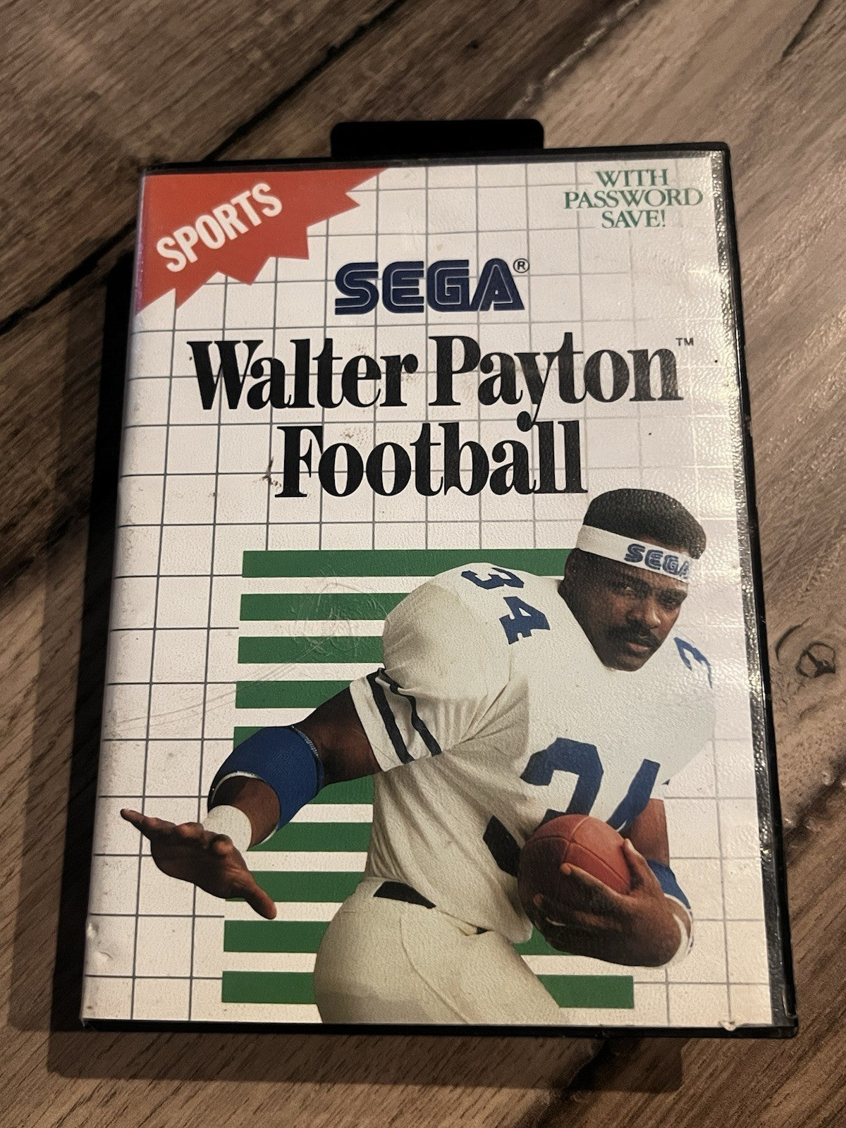 Walter Payton Football (Sega Master System, 1989) CIB COMPLETE IN BOX