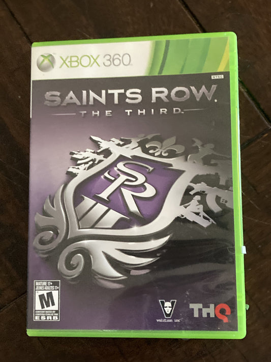 Saints Row: The Third (Microsoft Xbox 360, 2011) NO MANUAL
