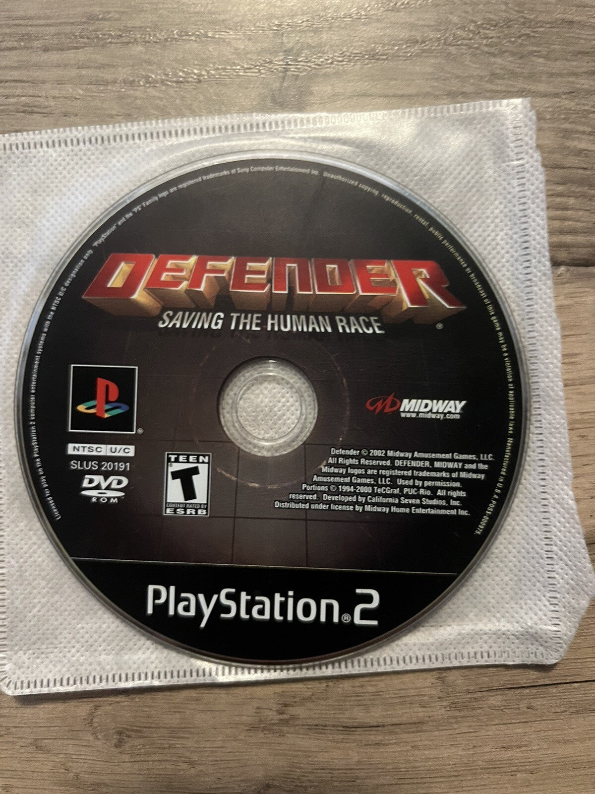 Defender (Sony PlayStation 2, 2002) DISC ONLY