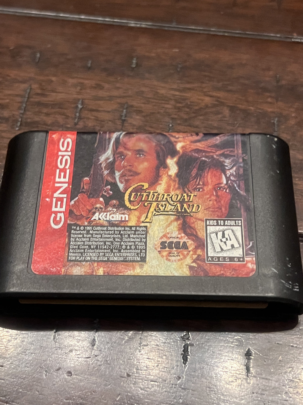 Cutthroat Island (Sega Genesis, 1995) CART ONLY