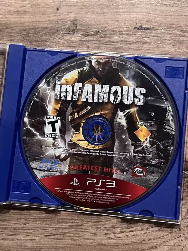 Infamous: Greatest Hits (Sony Playstation 3, 2009) DISC ONLY