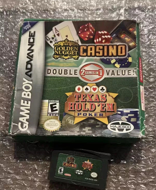 Texas Hold'Em Poker & Golden Nugget Casino (GBA, 2005) WITH BOX NO MANUAL