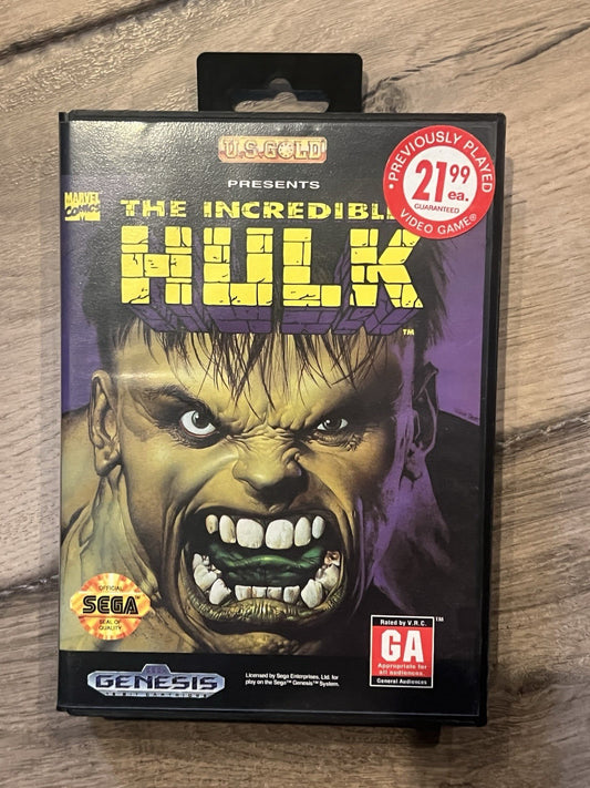 The Incredible Hulk (Sega Genesis, 1994) WITH BOX NO MANUAL