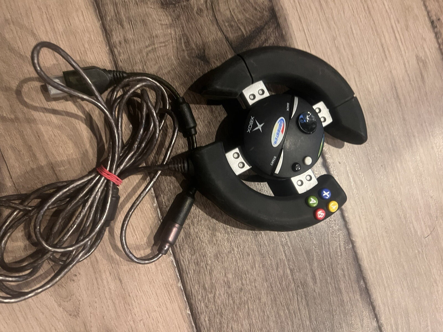 Original Xbox Radica Gamester Steering Wheel Controller + Breakaway