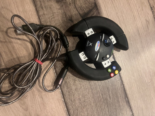 Original Xbox Radica Gamester Steering Wheel Controller + Breakaway