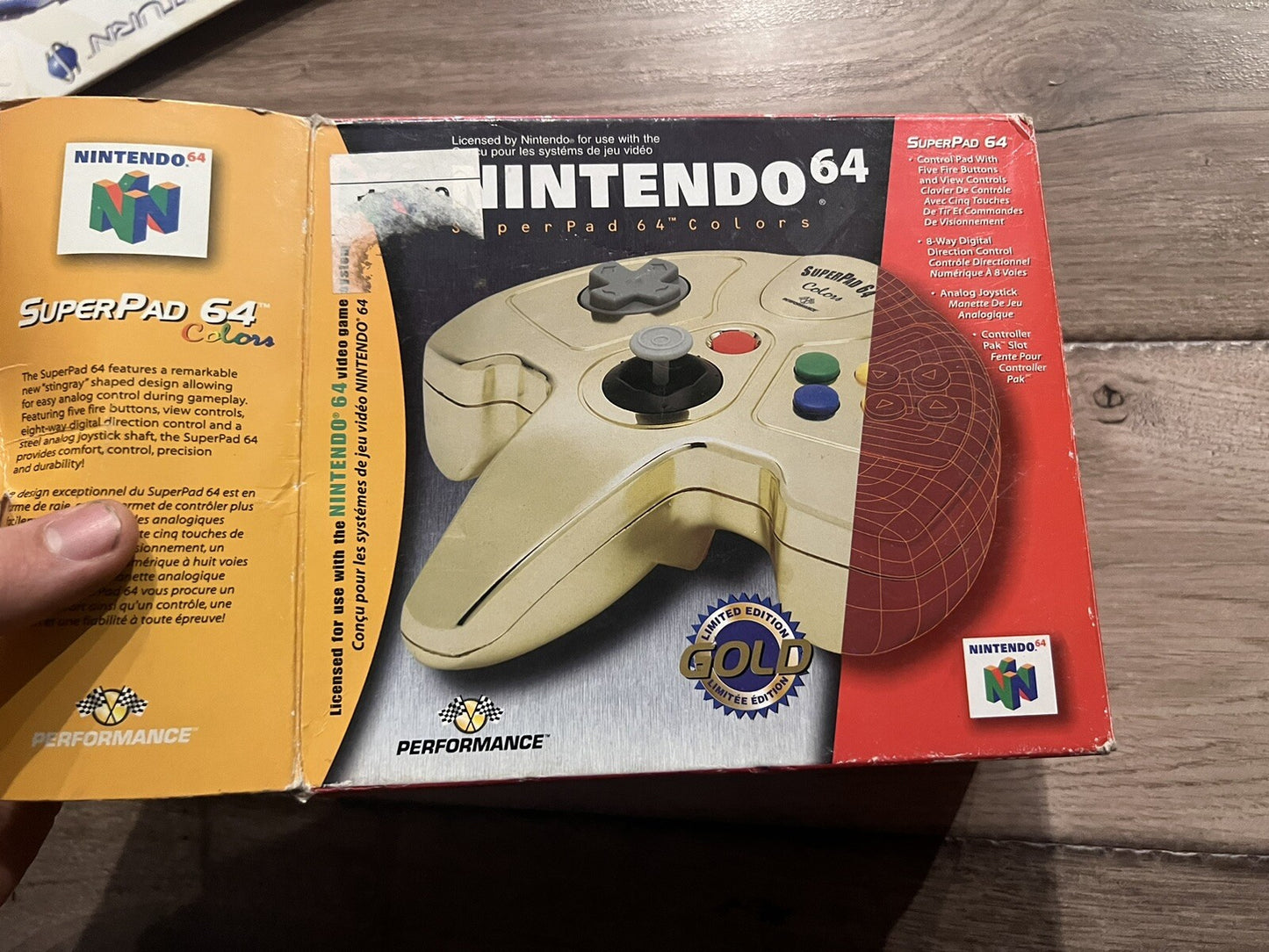 Performance Super Pad 64 Controller Limited Edition Gold BOX ONLY