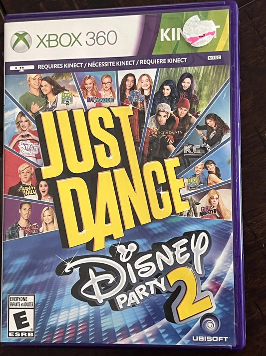 Just Dance: Disney Party 2 (Microsoft Xbox 360, 2015) CIB COMPLETE IN BOX