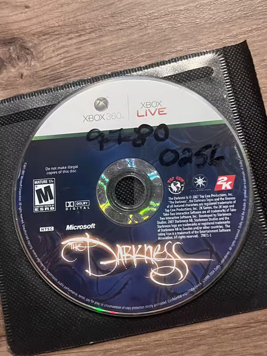 The Darkness (Microsoft Xbox 360, 2007) DISC ONLY