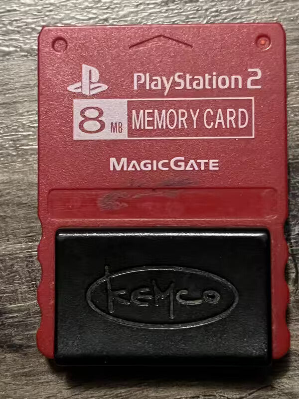 Red Kemco Magic Gate Sony PS2 Memory Card PlayStation 2 8MB