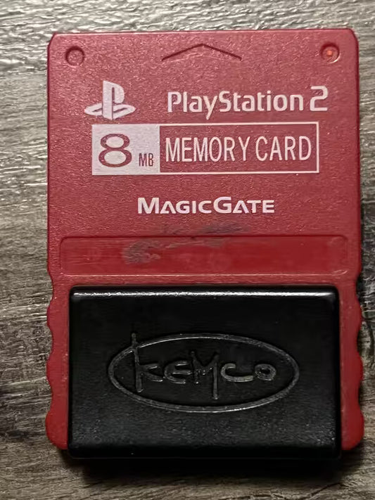 Red Kemco Magic Gate Sony PS2 Memory Card PlayStation 2 8MB