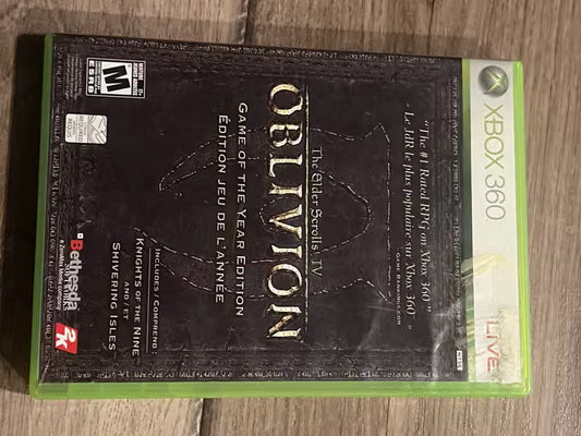 Elder Scrolls IV Oblivion Game of the Year (Microsoft Xbox 360, 2007) NO MANUAL