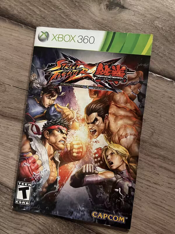 Street Fighter X Tekken Xbox 360 Instructions Manual Booklet Only