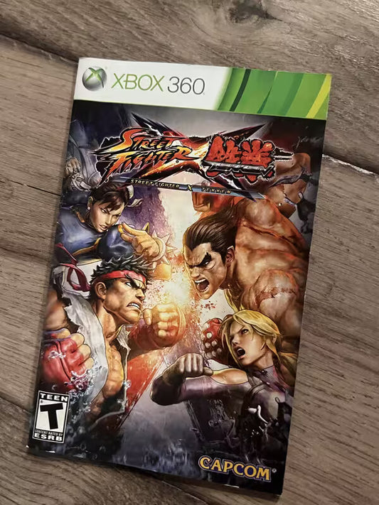 Street Fighter X Tekken Xbox 360 Instructions Manual Booklet Only