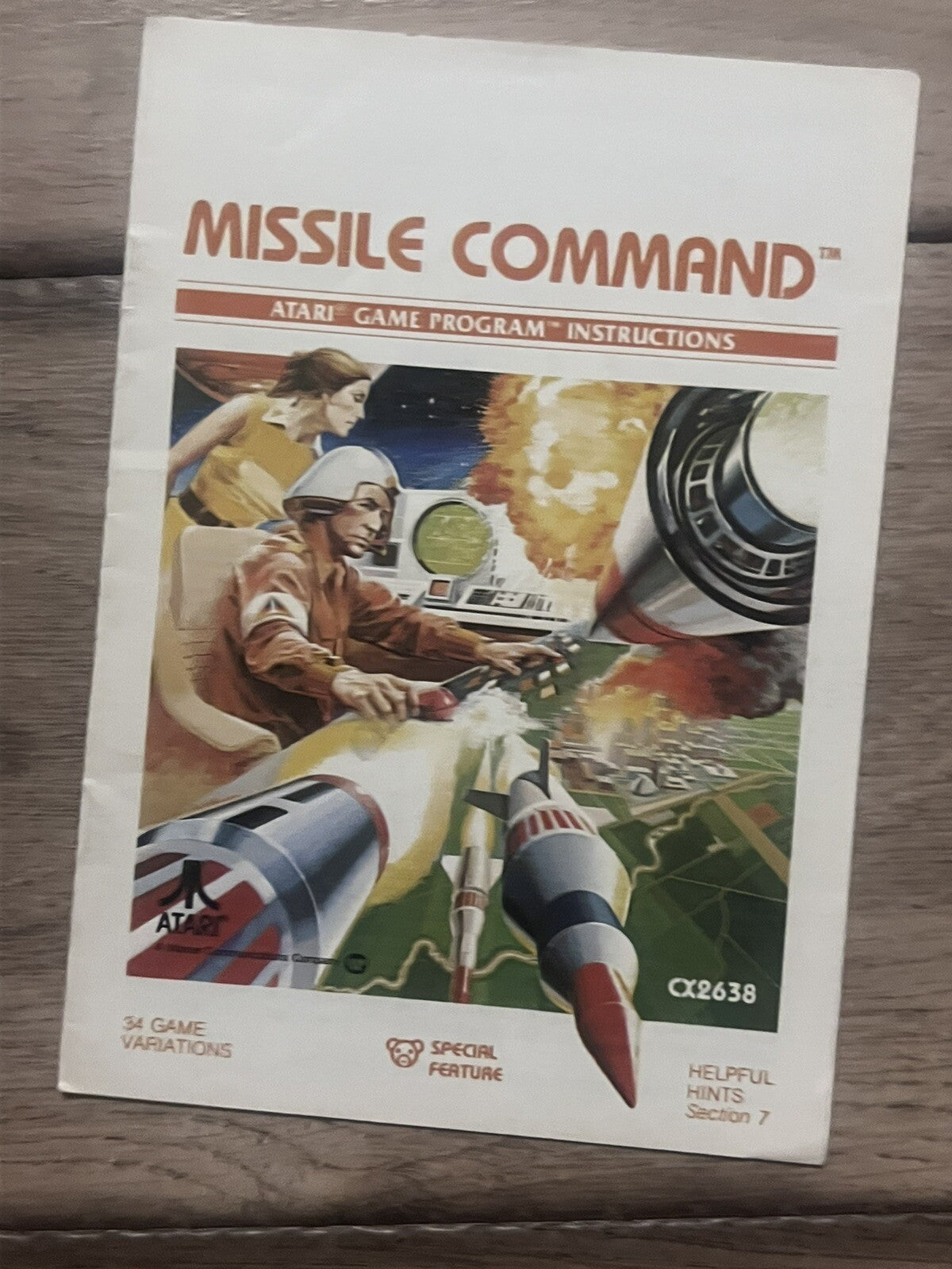 Missile Command (Atari 2600, 1981) MANUAL ONLY