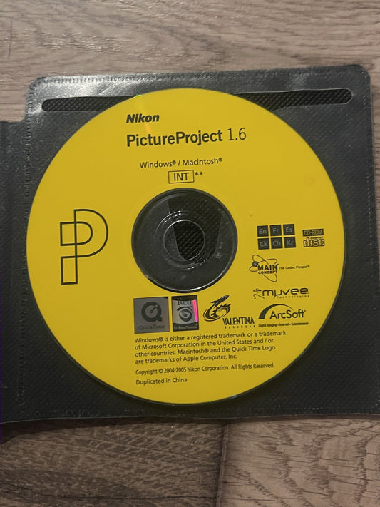 Nikon Picture Project 1.6 CD and CD Manual for Windows and Macintosh 2004-2005