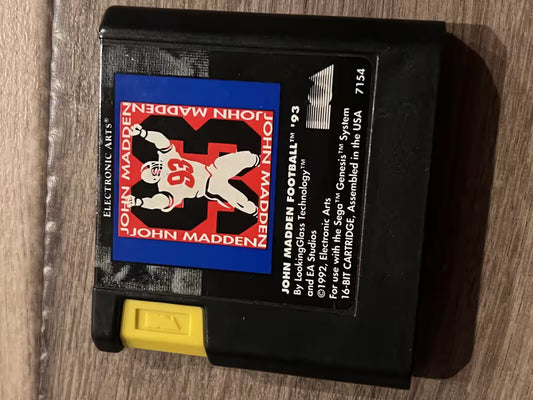John Madden Football '93 (Sega Genesis, 1992) CART ONLY