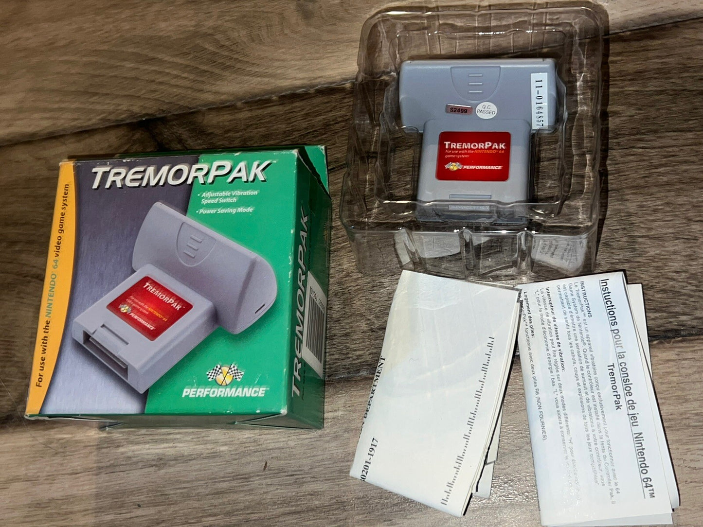 Official Tremor Pak by Performance for Nintendo 64 N64 CIB Green Box