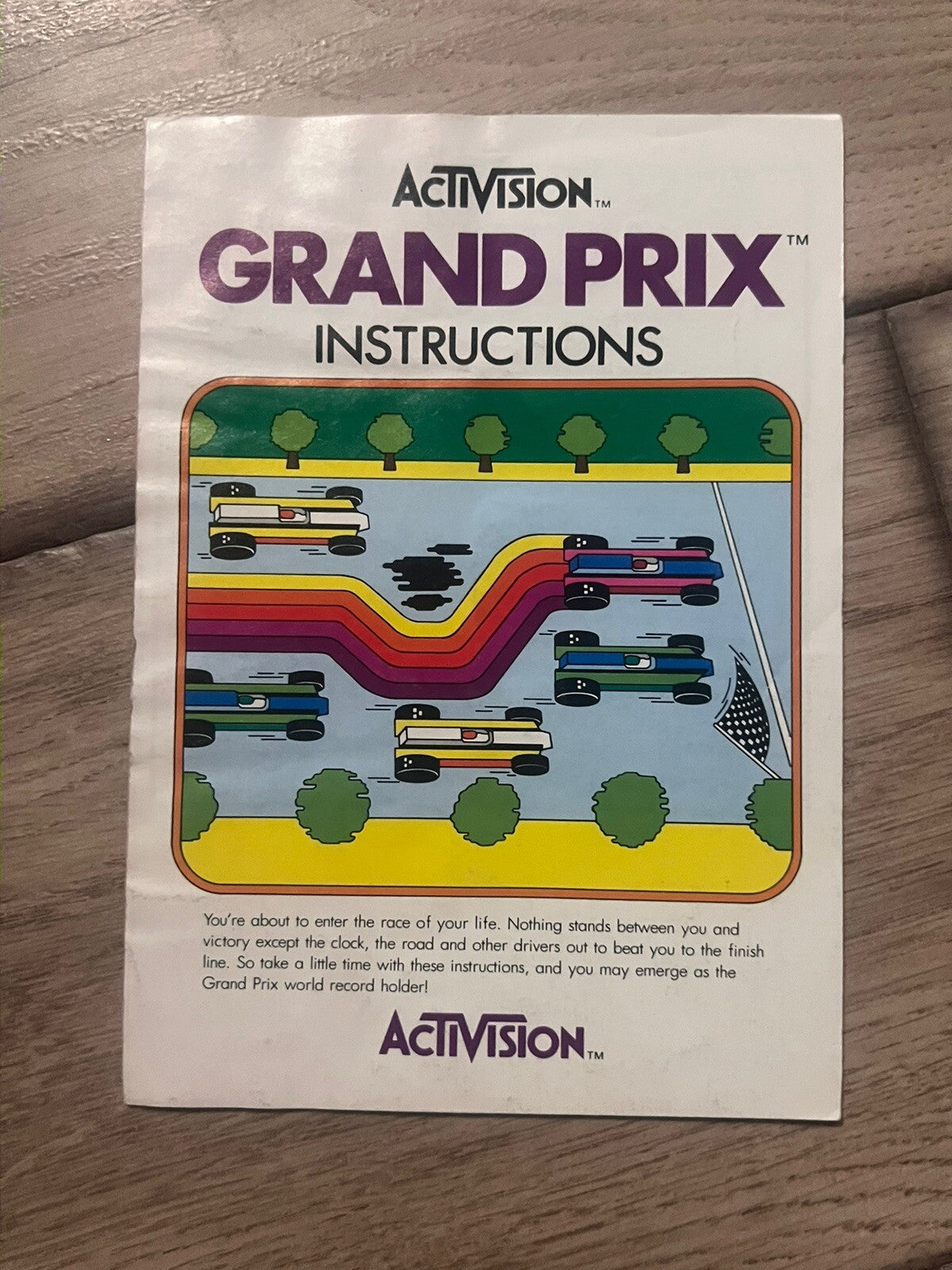 Grand Prix (Atari 2600, 1982) MANUAL ONLY