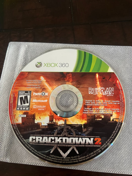 Crackdown 2 (Microsoft Xbox 360, 2010) DISC ONLY