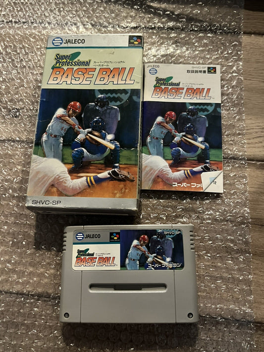 Super Professional Baseball (Super Famicom, 1991) CIB WITH BOX AND MANUAL