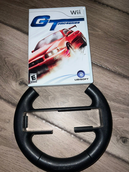 GT Pro Series (Nintendo Wii, 2006) with Thrustmaster Ubisoft Steering Wheel
