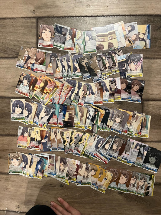 Lot of 132 Cards Weiss Schwarz From SBY-W77 Set C/U/CC English