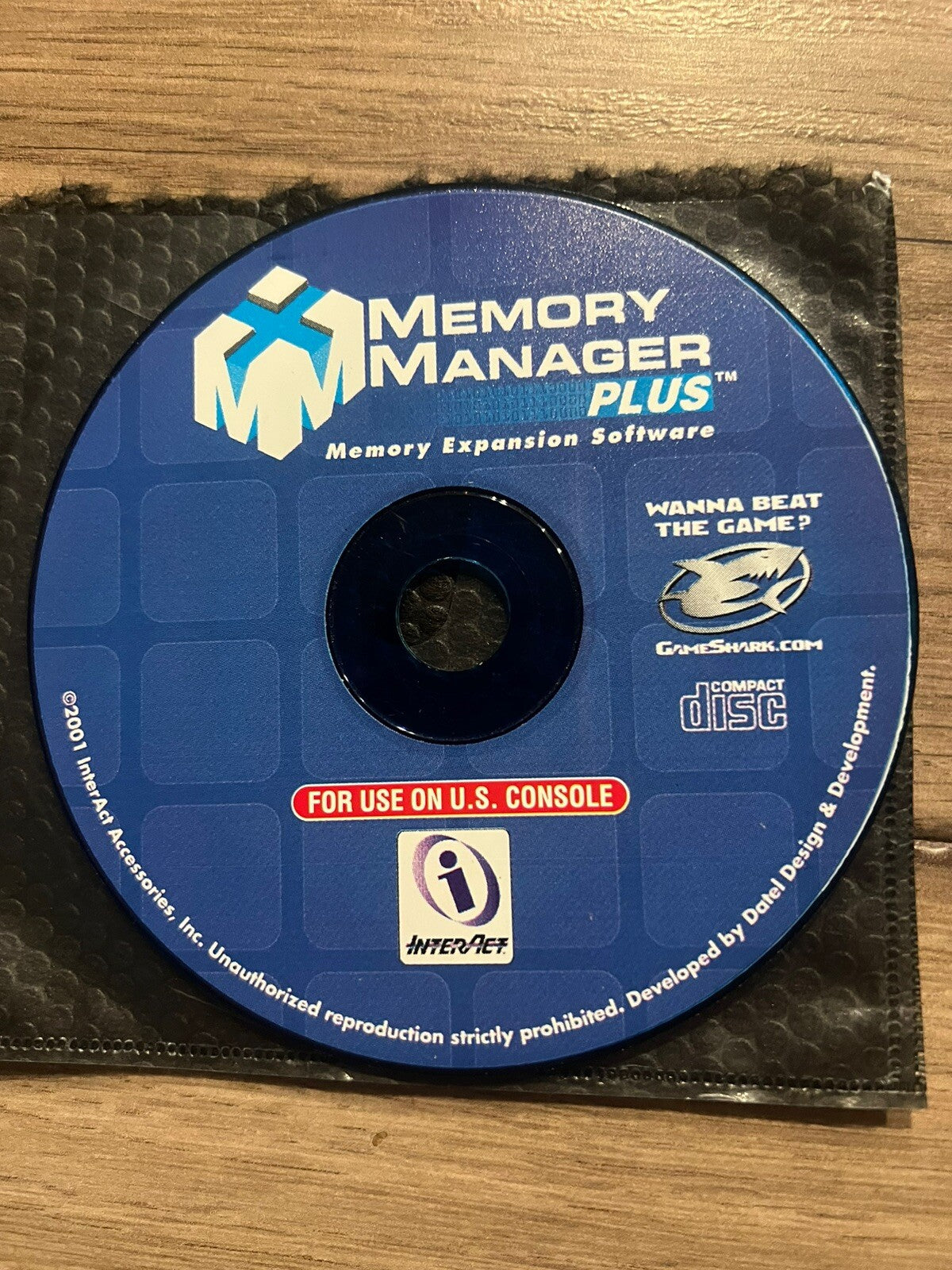 GameShark Memory Manager Plus Expansion Software Sony Playstation 2 DISC ONLY