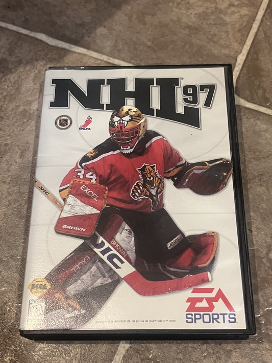 NHL 97 (Sega Genesis, 1996) WITH BOX NO MANUAL