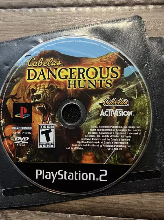 Cabela's Dangerous Hunts (Sony PlayStation 2 PS2, 2003) DISC ONLY