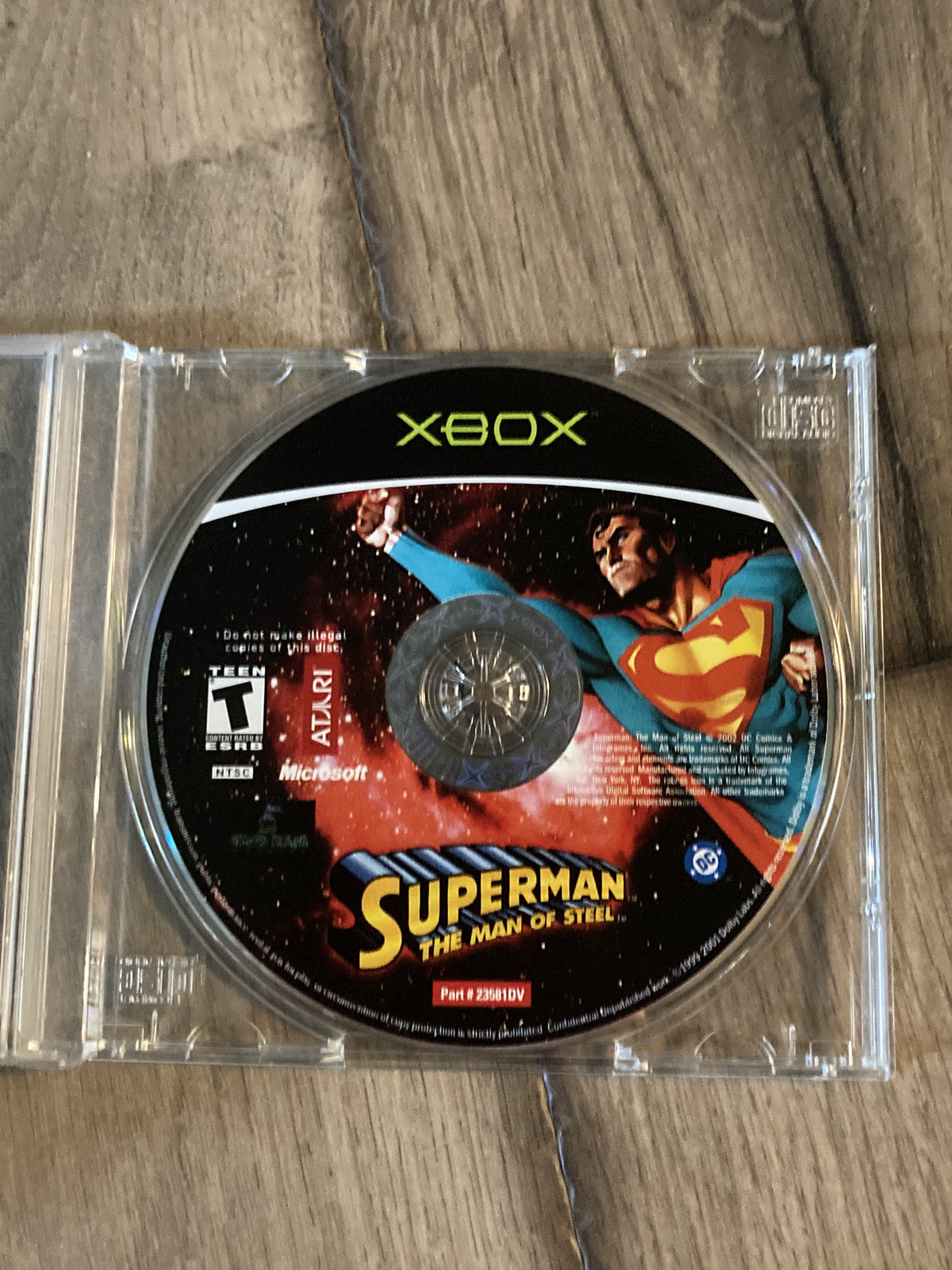 Superman Man of Steel (Microsoft Xbox, 2002) DISC ONLY