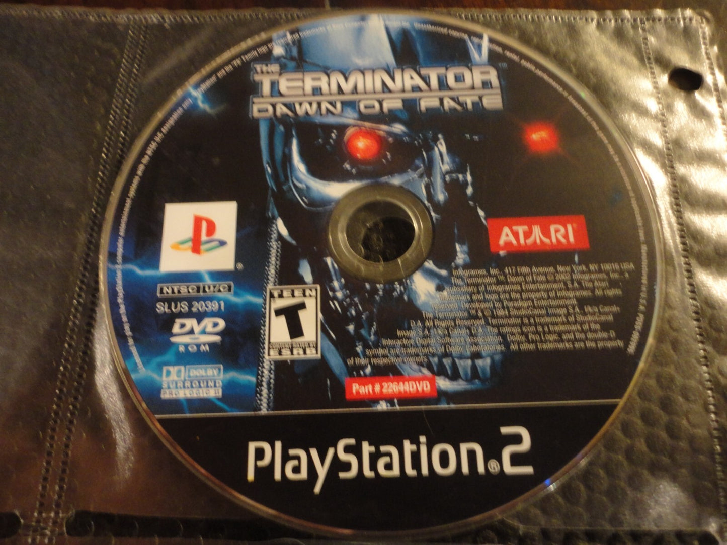Terminator: Dawn of Fate (Sony PlayStation 2, 2002) DISC ONLY