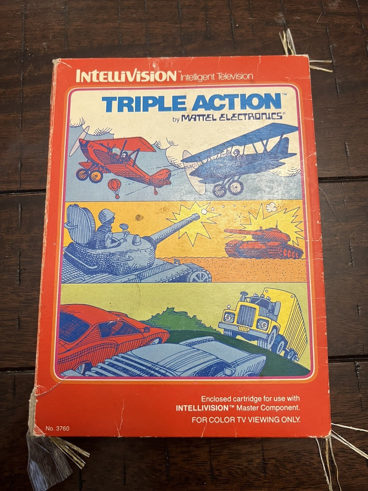 Triple Action (Intellivision, 1981) WITH BOX NO MANUALS OR OVERLAYS