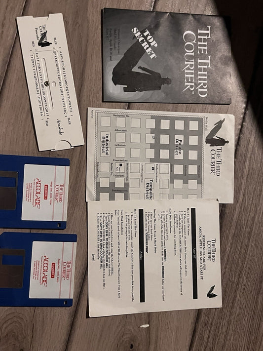 Accolade: The Third Courier (Commodore Amiga, 1989) DISKS + MANUALS ONLY
