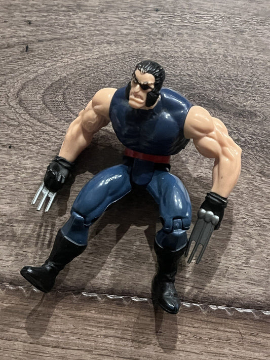 X-Men Battle Brigade Eye Patch Wolverine Toy Action Figure Toy Biz 1996 Vintage