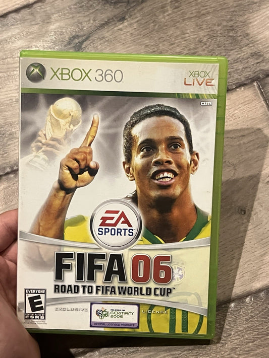 FIFA 2006 Road to World Cup (Microsoft Xbox 360, 2005) CASE + MANUAL ONLY