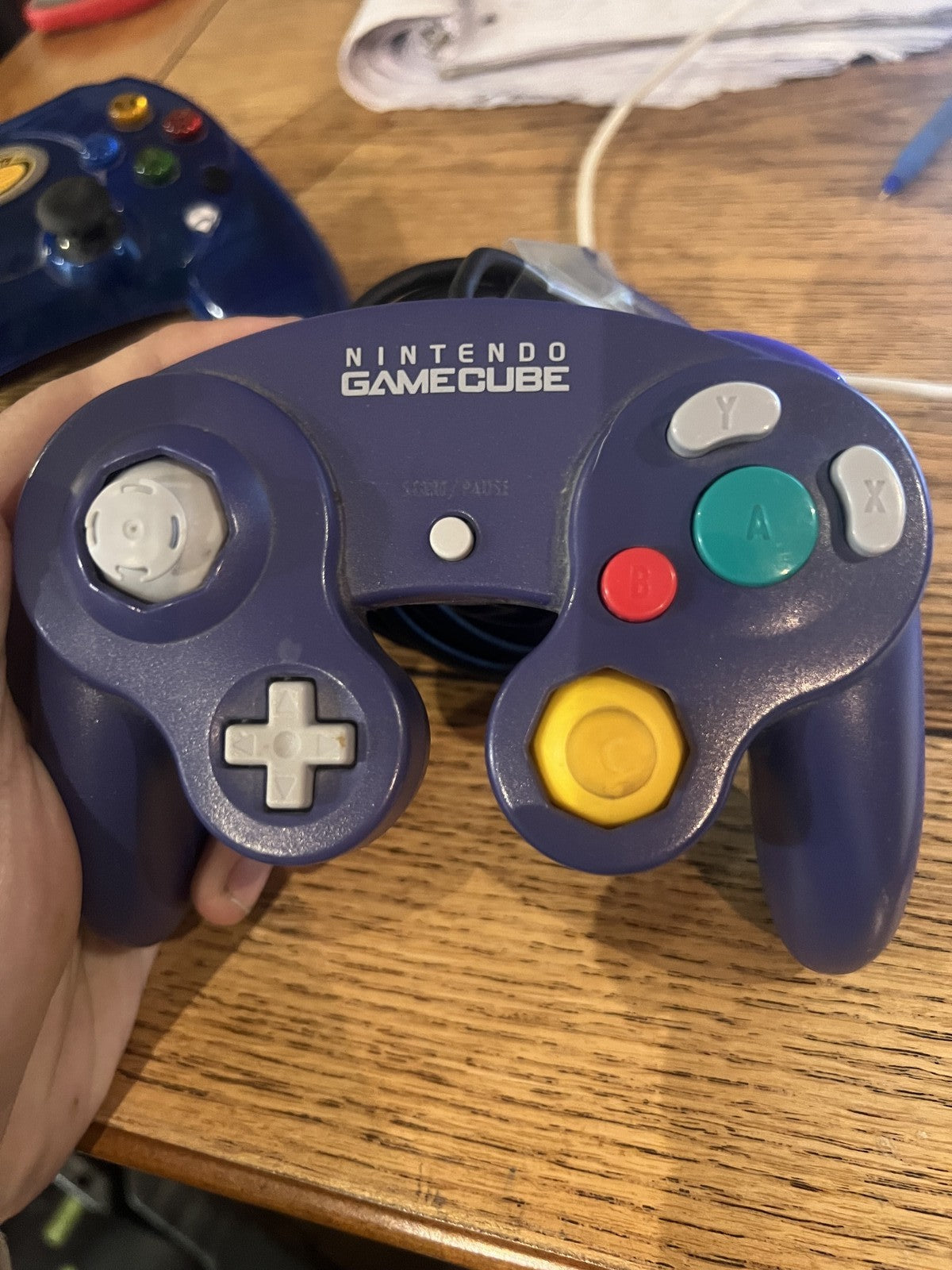 Genuine OEM Nintendo Indigo Controller (DOL-003) NO RUBBER