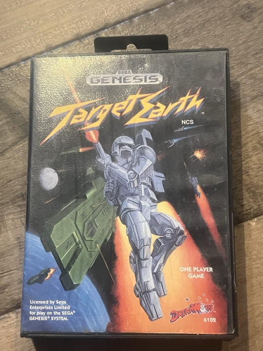 Target Earth (Sega Genesis, 1990) WITH BOX NO MANUAL