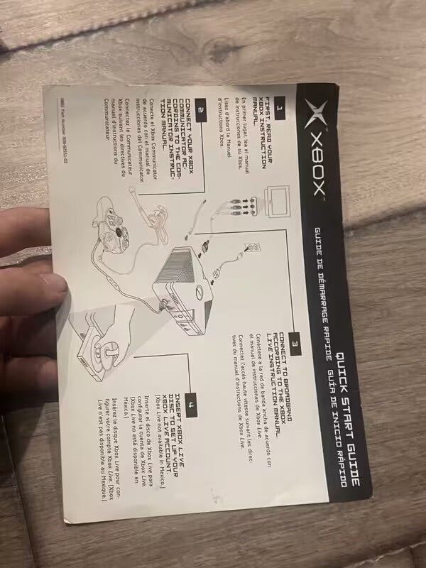 Microsoft Xbox Console Quick Start Guide "Important Read This First" Insert Form
