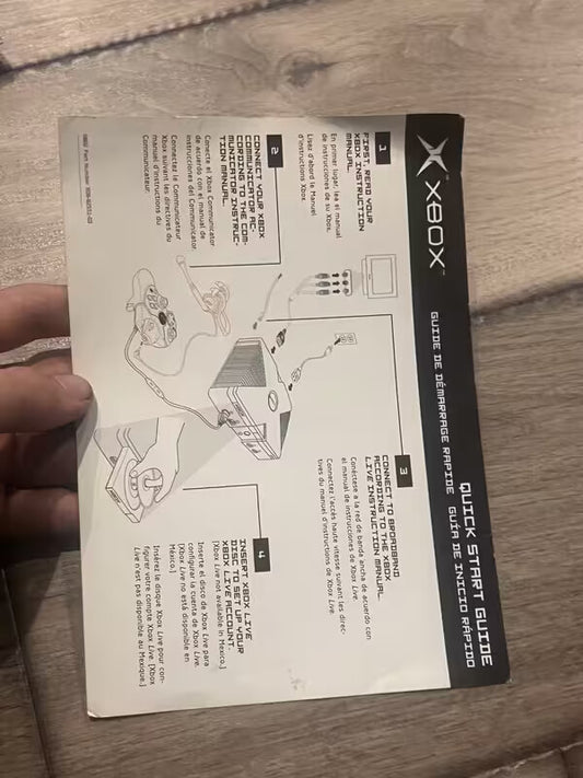 Microsoft Xbox Console Quick Start Guide "Important Read This First" Insert Form