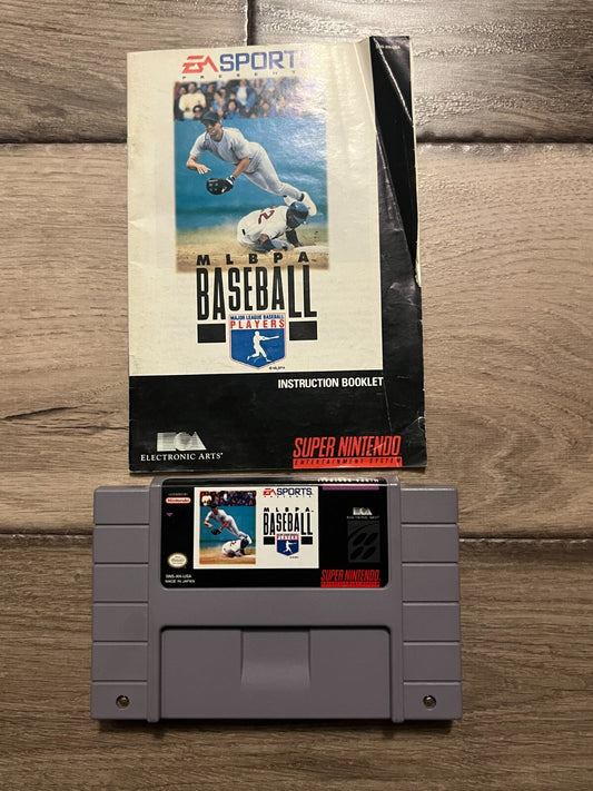 MLBPA Baseball (Super Nintendo Entertainment System, 1994) CART ONLY WITH MANUAL