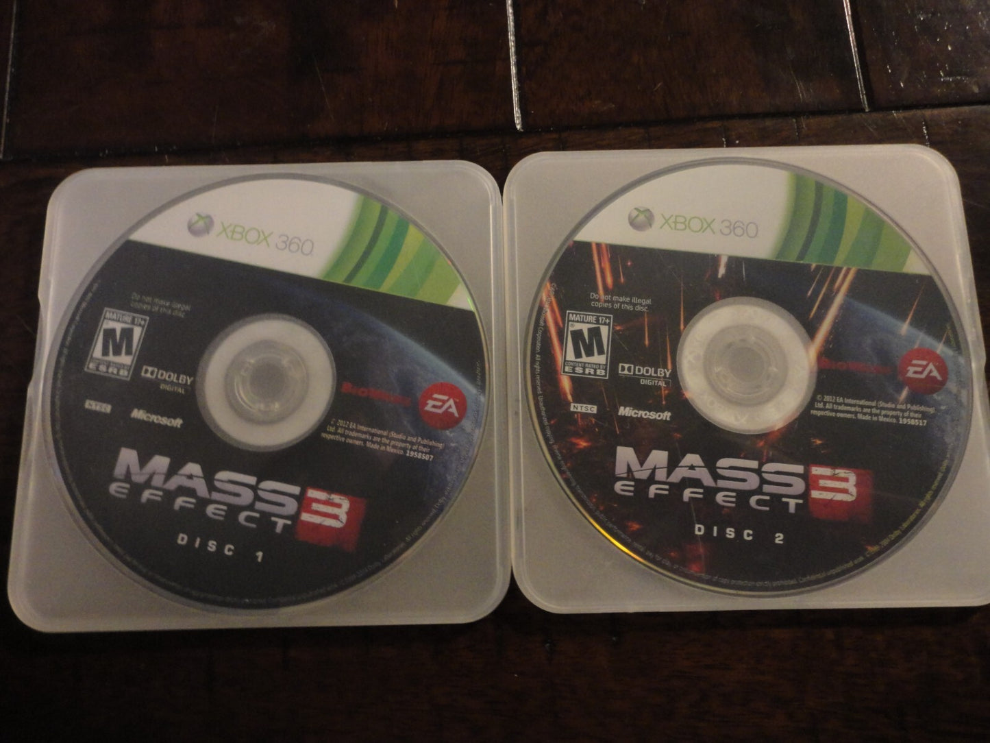 Mass Effect 3 (Microsoft Xbox 360, 2012) DISCS ONLY