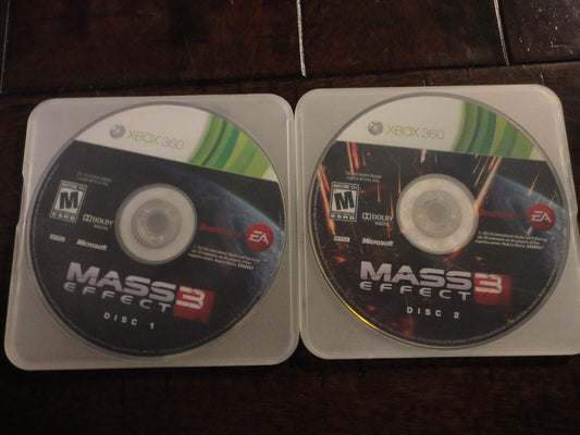 Mass Effect 3 (Microsoft Xbox 360, 2012) DISCS ONLY