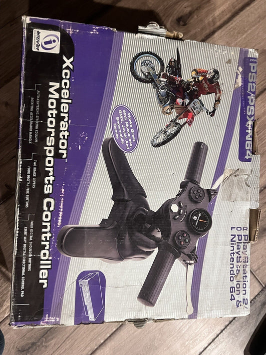 Xccelerator Motorsports Controller For Playstation 1 & 2 PS2 PSONE N64 CIB