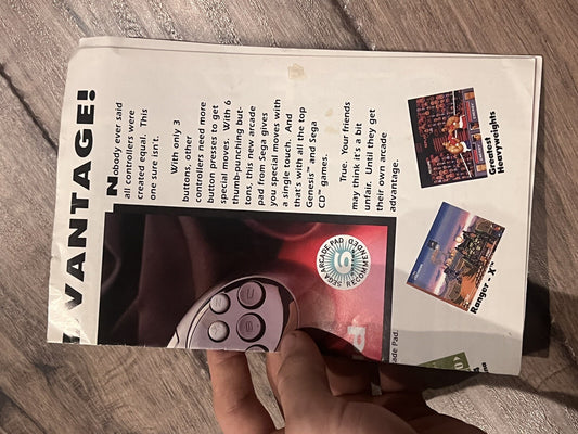 Arcade Advantage Controller Activated Insert Sega Genesis 1994 670-4205
