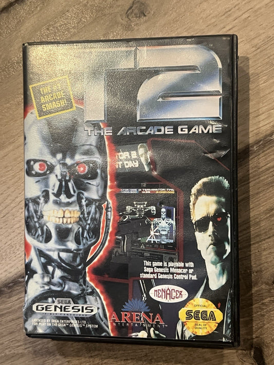 T2: The Arcade Game (Sega Genesis, 1992) WITH BOX NO MANUAL