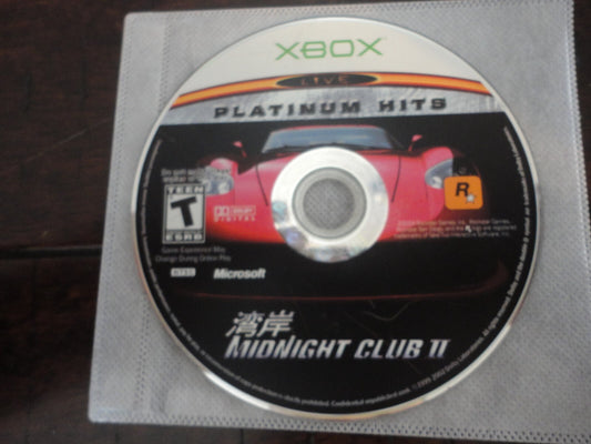 Midnight Club II [Platinum Hits} (Microsoft Xbox, 2003) DISC ONLY