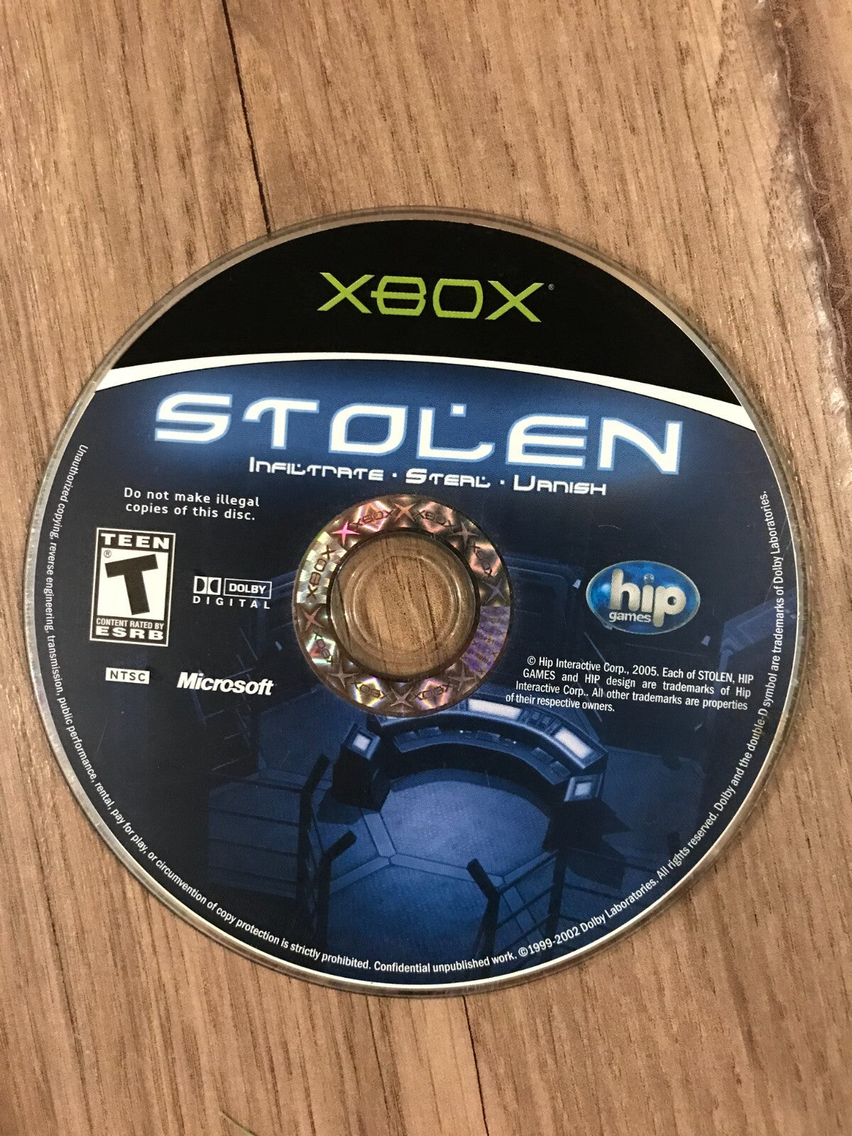 Stolen (Microsoft Xbox, 2005) DISC ONLY