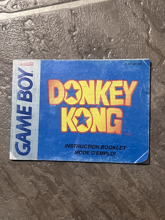 Donkey Kong (Nintendo Game Boy, 1994) MANUAL ONLY