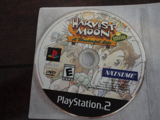 Harvest Moon: A Wonderful Life (Sony PlayStation 2, 2005) DISC ONLY