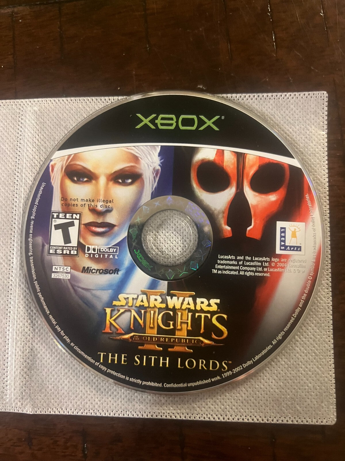 Star Wars: Knights of the Old Republic II (Microsoft Xbox, 2004) DISC ONLY